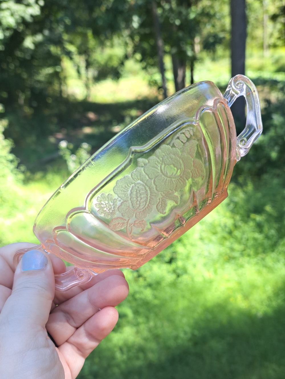 Vintage Pink Anchor Hocking Soup Bowl